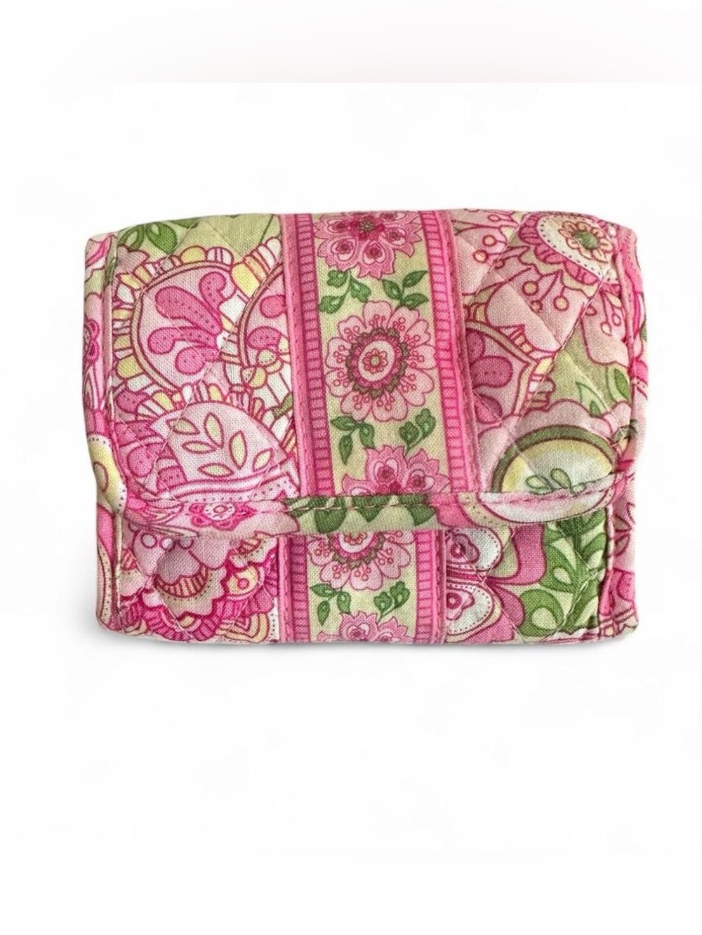 Vera Bradley Petal Pink Floral Quilted Trifold Wallet